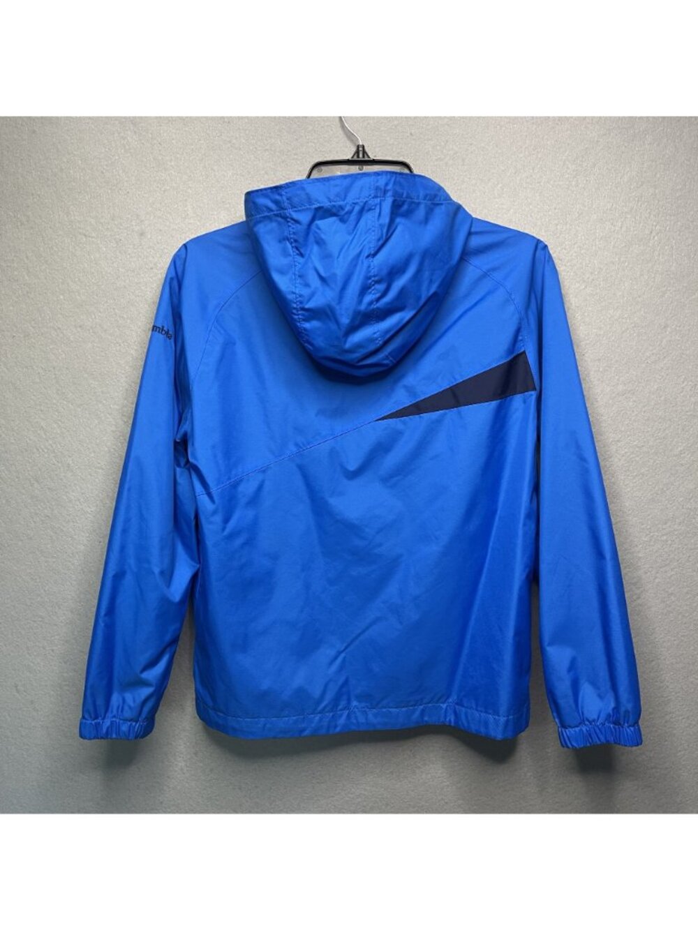 Columbia Blue Hooded Lightweight Womens Jacket With Zippered Pockets Size M - Picture 6 of 8